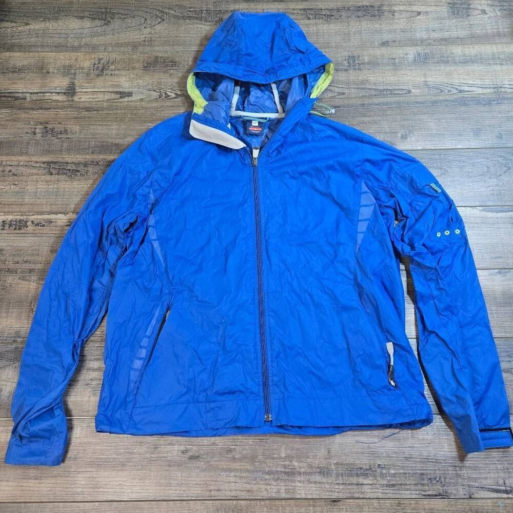Gap men's backpacking rain jacket lightweight blue size small